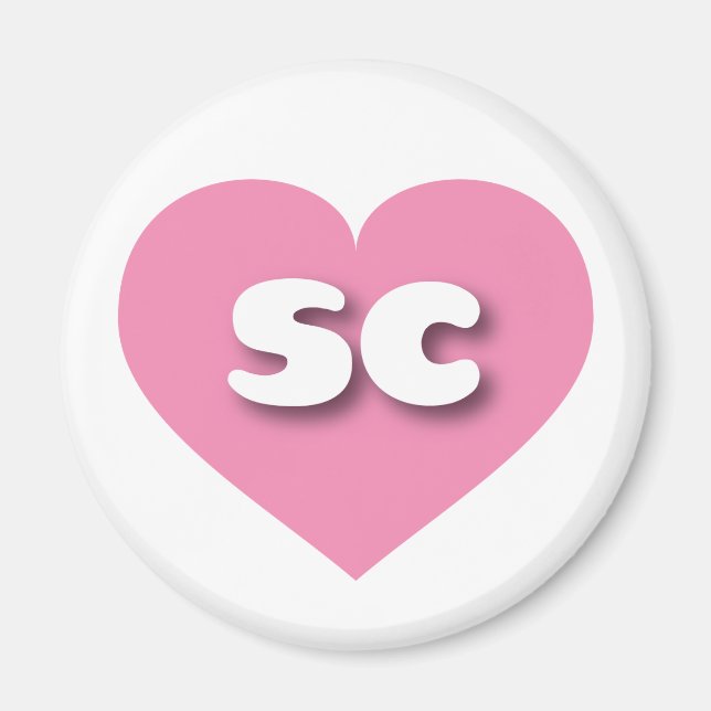 South Carolina pink heart - I love sc Magnet (Front)