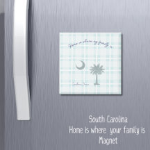 South Carolina Plaid Southern Charm Magnet