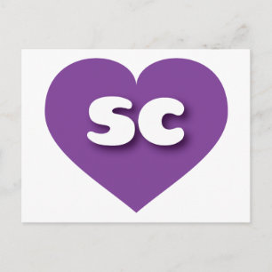 South Carolina purple heart - I love sc Postcard