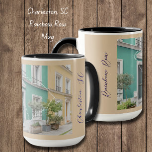 South Carolina Rainbow Row Personalized Mug