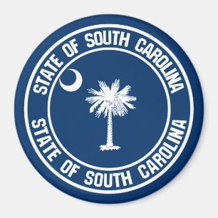South Carolina Round Emblem Magnet
