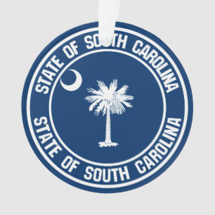 South Carolina Round Emblem Ornament