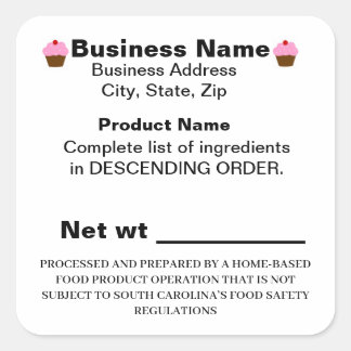 South Carolina SC Cottage Law Sticker Label