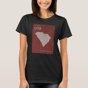 South Carolina SC Map Grunge Vintage State Graphic T-Shirt
