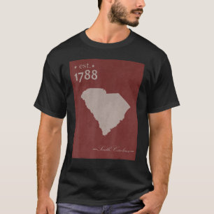 South Carolina SC Map Grunge Vintage State Graphic T-Shirt