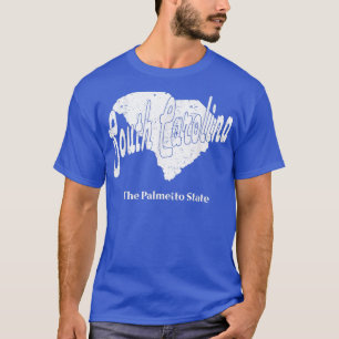 South Carolina SC Map Vintage Design Sports State T-Shirt