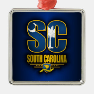 South Carolina (SC) Metal Tree Decoration