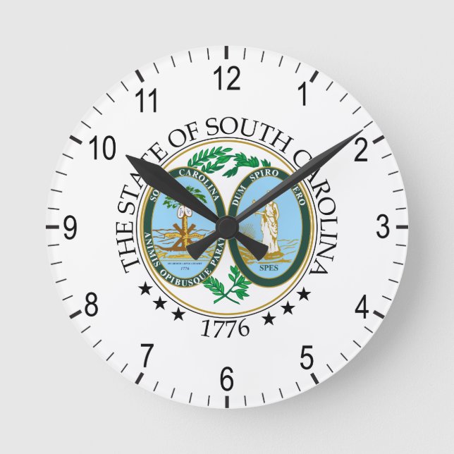 South Carolina sign Round Clock (Front)