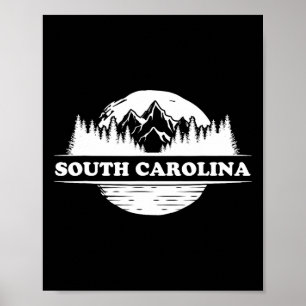 South Carolina Souvenir Hiking Mountains Forest Ca Poster