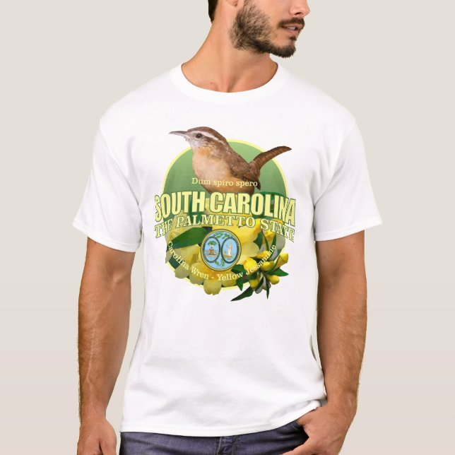 South Carolina State Bird & Flower T-Shirt (Front)