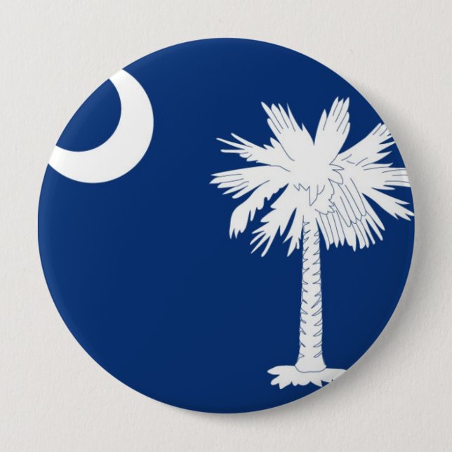 South Carolina State Flag 10 Cm Round Badge (Front)