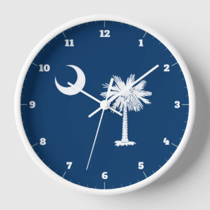 SOUTH CAROLINA STATE FLAG CLOCK