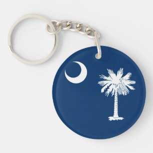 South Carolina State Flag Decor Key Ring