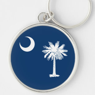 South Carolina State Flag Decor Key Ring