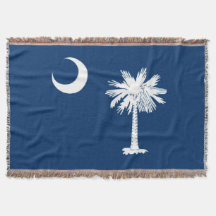 South Carolina State Flag Design Accent Throw Blanket
