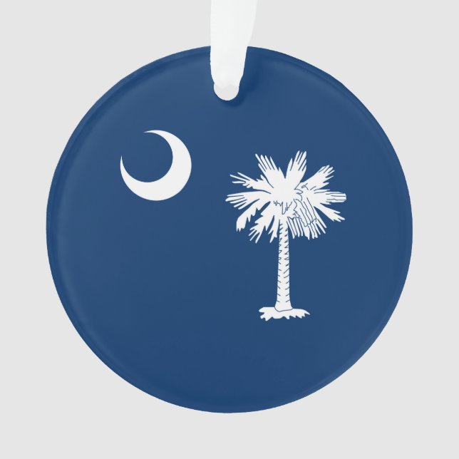 South Carolina State Flag Design Decor Ornament (Front)