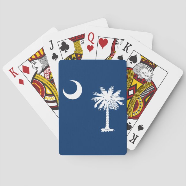 South Carolina State Flag Design Decor Playing Cards (Back)