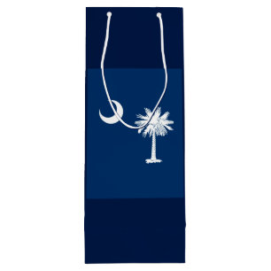 South Carolina State Flag Design Decor Wine Gift Bag