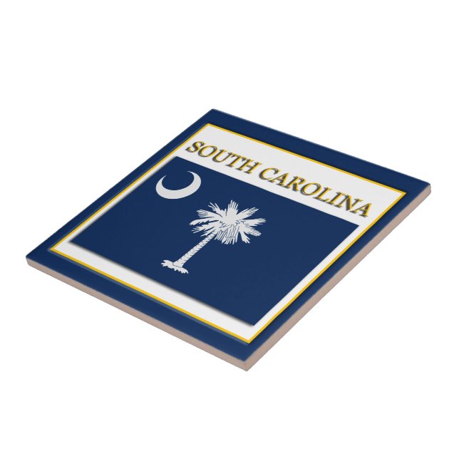 South Carolina State Flag Design Tile (Side)