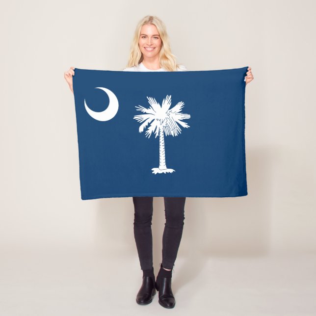 South Carolina State Flag Fleece Blanket (In Situ)