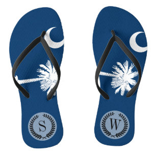 South Carolina State Flag Flip Flops