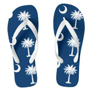 South Carolina State flag Flip Flops