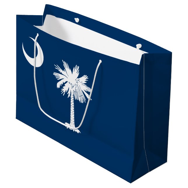 South Carolina State Flag Large Gift Bag (Front Angled)