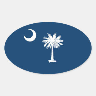 South Carolina State Flag Oval Sticker