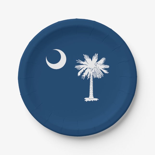 South Carolina State Flag Paper Plate (Front)