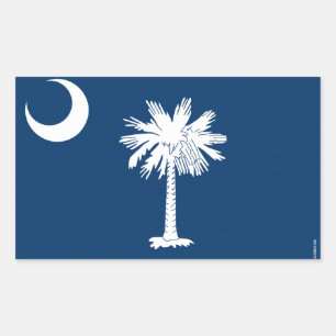 South Carolina State Flag Rectangular Sticker