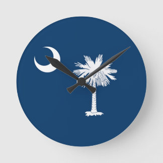 South Carolina State Flag Round Clock