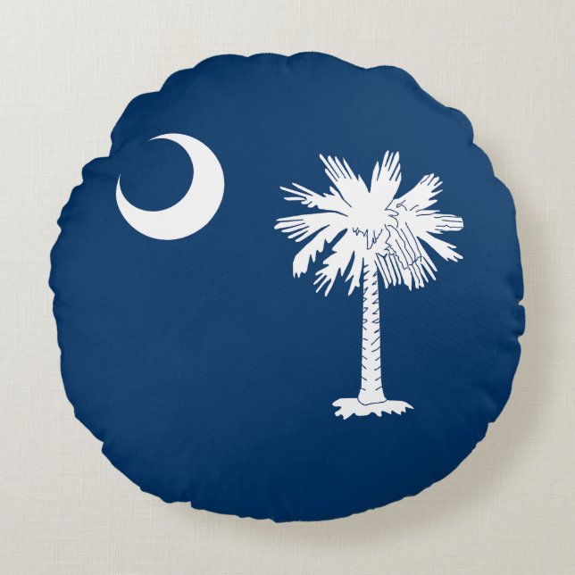 South Carolina State Flag Round Cushion (Front)