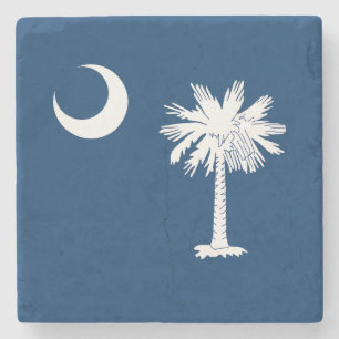 South Carolina State Flag Stone Coaster