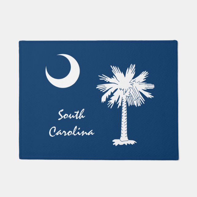 South Carolina State & Flag USA house mat /sport (Front)