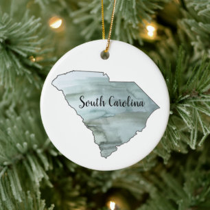 South Carolina State Illustration Ornament