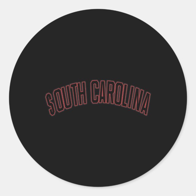 South Carolina State Jersey Varsity Classic Round Sticker (Front)