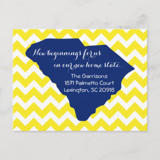 South Carolina State New Home Address Moving Cards