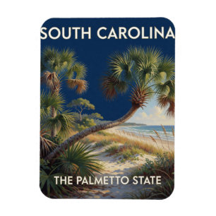 South Carolina State Pride 🌴 Palmetto Trees Magnet
