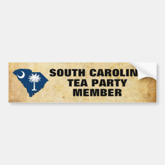 SOUTH CAROLINA TEA PARTY BUMPER STICKER