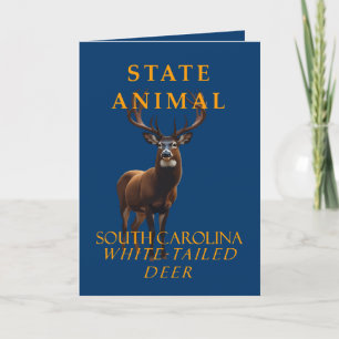 South Carolina Territory Animal The Whitetail Deer Holiday Card
