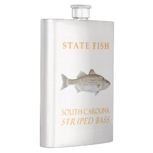 South Carolina Territory Fish The Rockfish Hip Flask