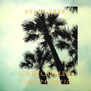 South Carolina Territory Tree The Sabal Palm Window Cling