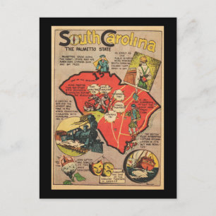 South Carolina The Palmetto State Postcard
