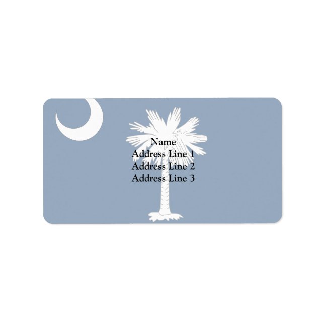 South Carolina, United States flag Label (Front)