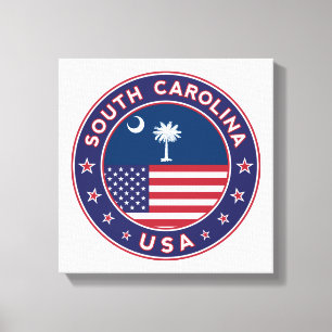 South Carolina, USA States, South Carolina poster Canvas Print