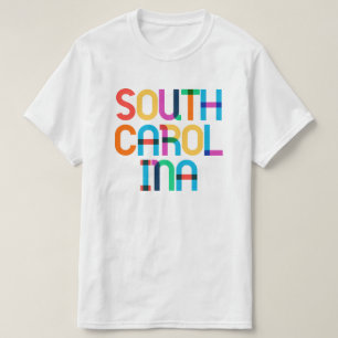 South Carolina Vintage Retro Colourful Pop Art 80s T-Shirt