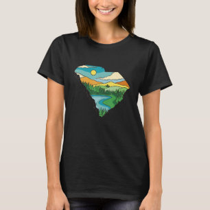 South Carolina Vintage State Map Pride T-Shirt