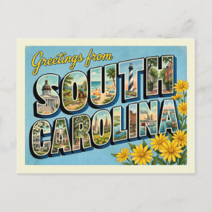 South Carolina Vintage Travel Postcard