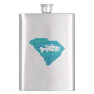 South Carolina Wave Fishing Hip Flask