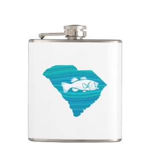 South Carolina Wave Fishing Hip Flask
